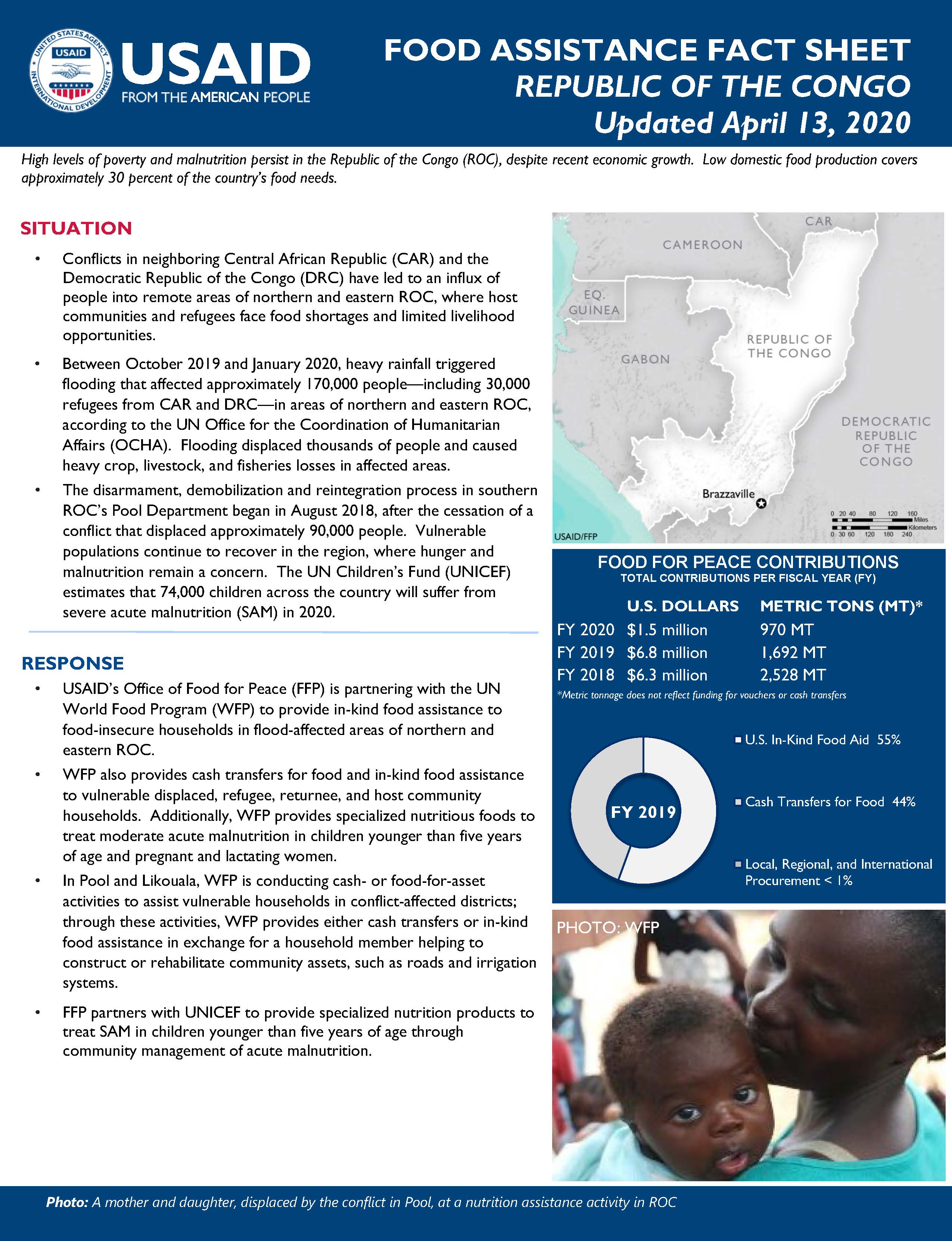 Food Assistance Fact Sheet - Republic of the Congo