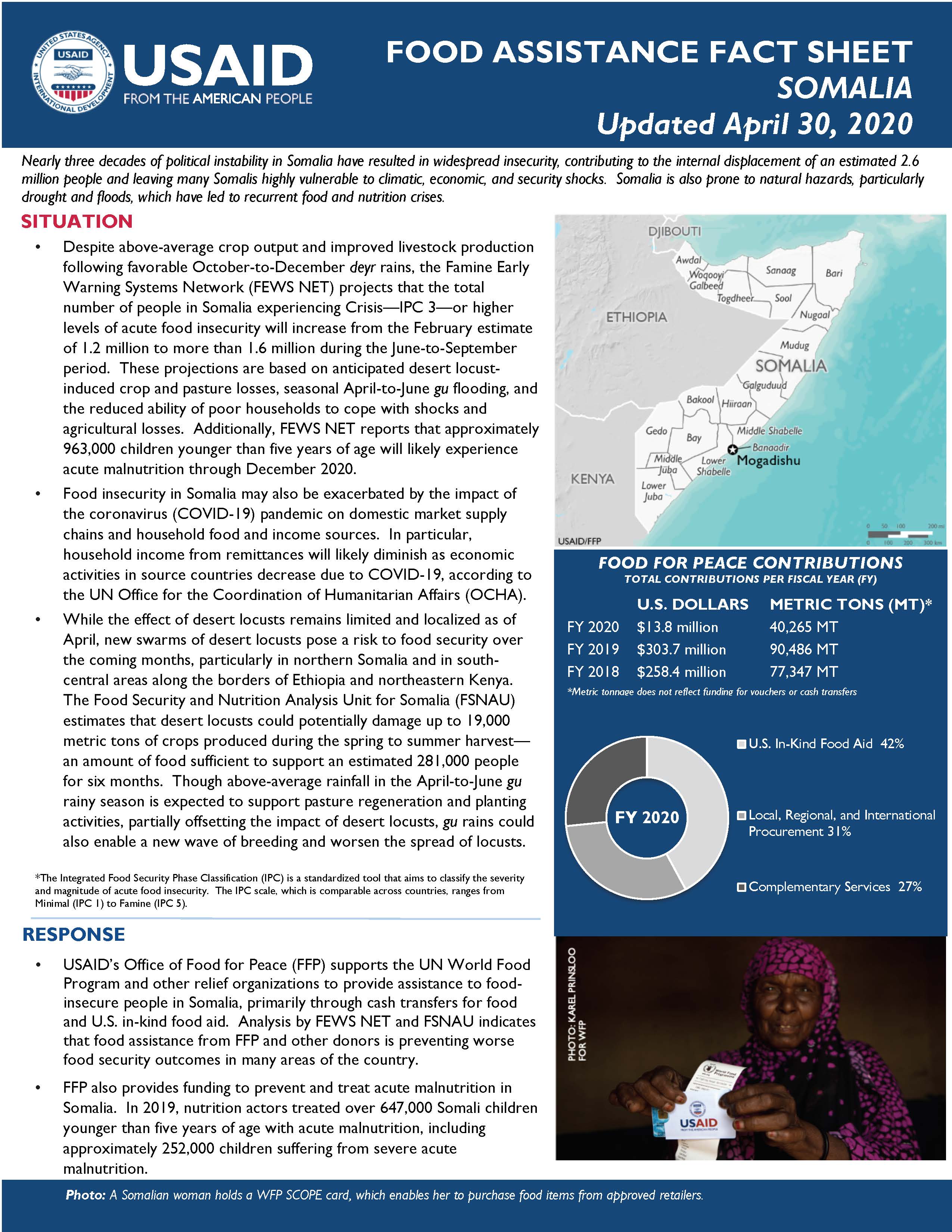 Food Assistance Fact Sheet - Somalia