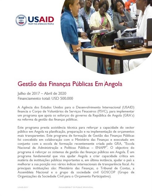 Gestão das Finanças Públicas  Fact Sheet