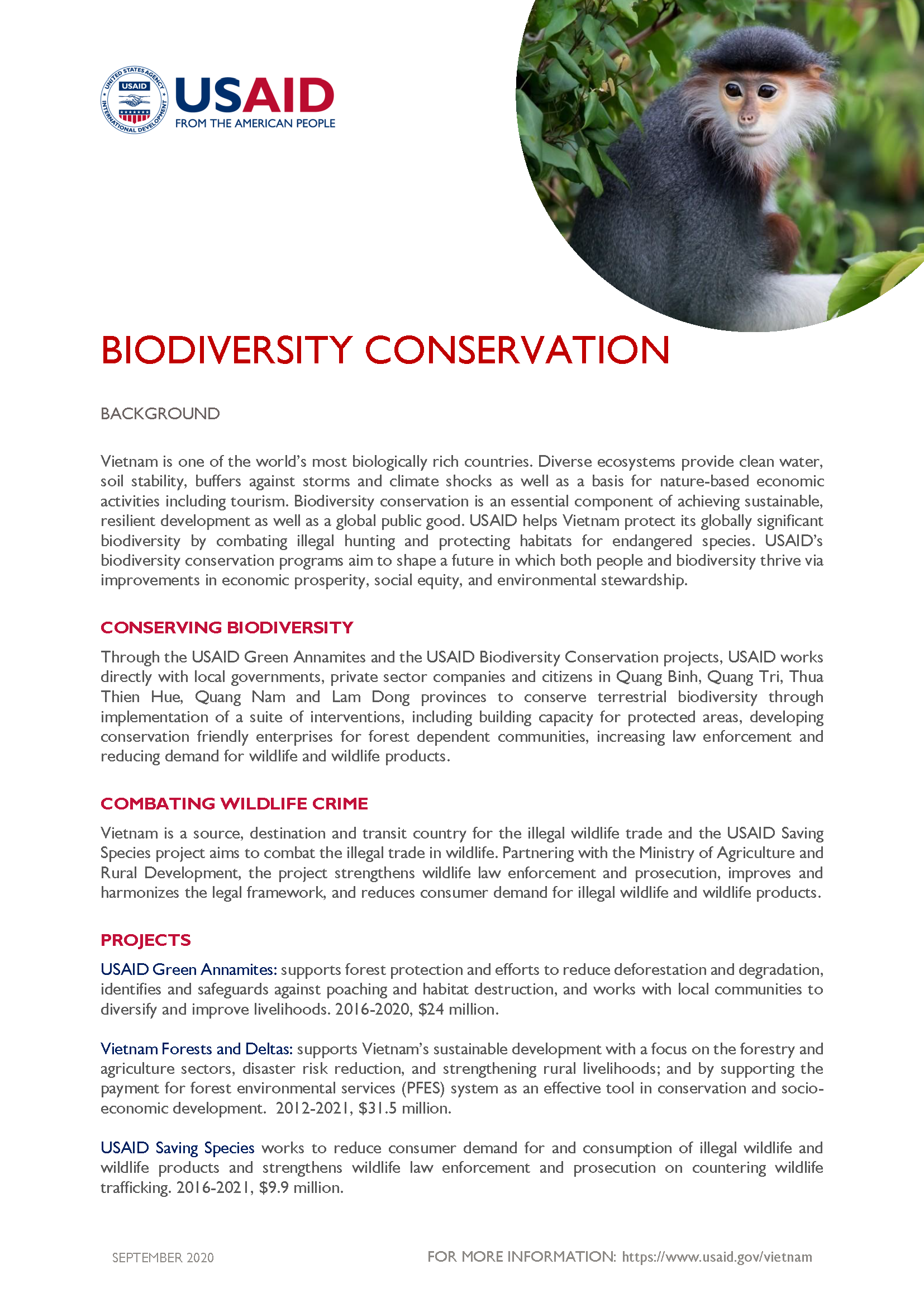 Fact Sheet: Biodiversity Conservation