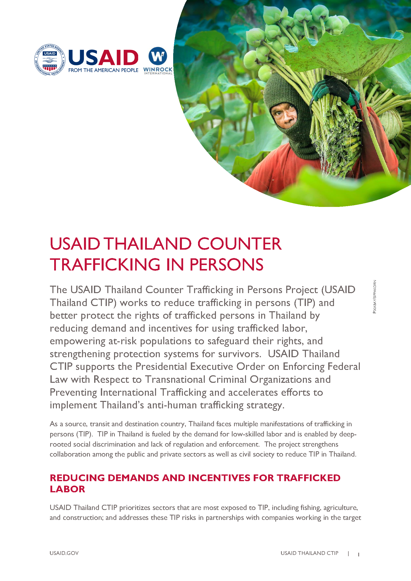 USAID Thailand Counter Trafficking in Persons