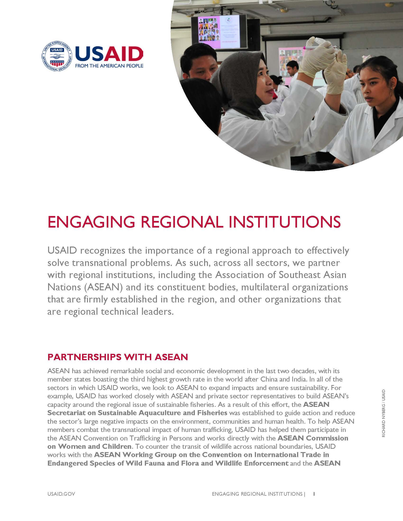 Regional Institutions Fact Sheet