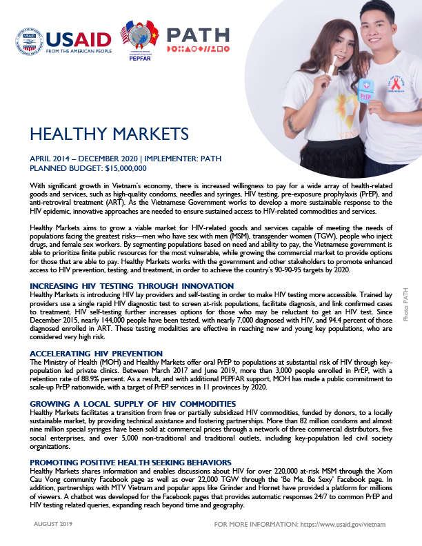 Fact Sheet: Healthy Markets