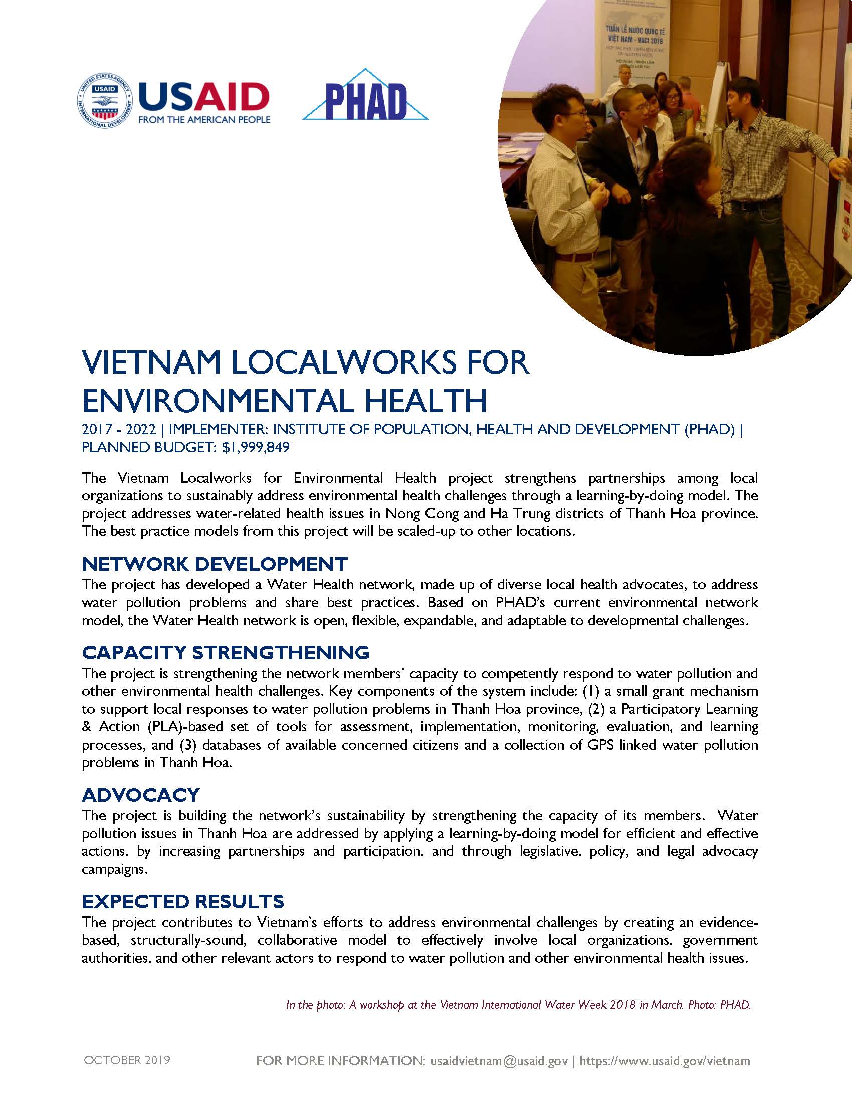Fact Sheet: Vietnam Local Works for Environmental Health Project