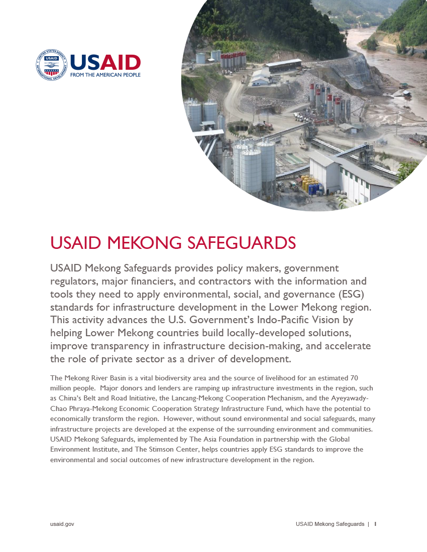 Fact Sheet for USAID Mekong Safeguards