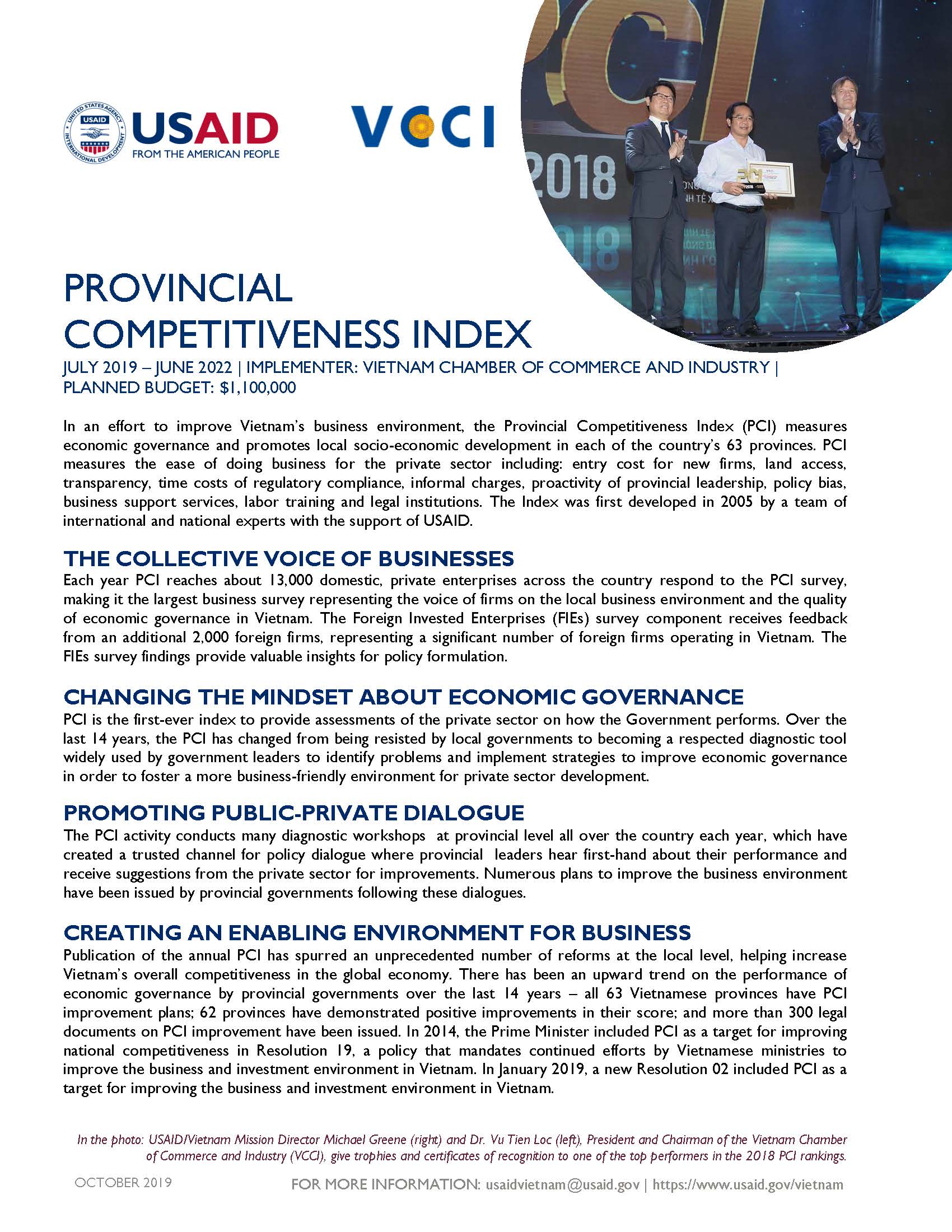 Fact Sheet: The Provincial Competitiveness Index