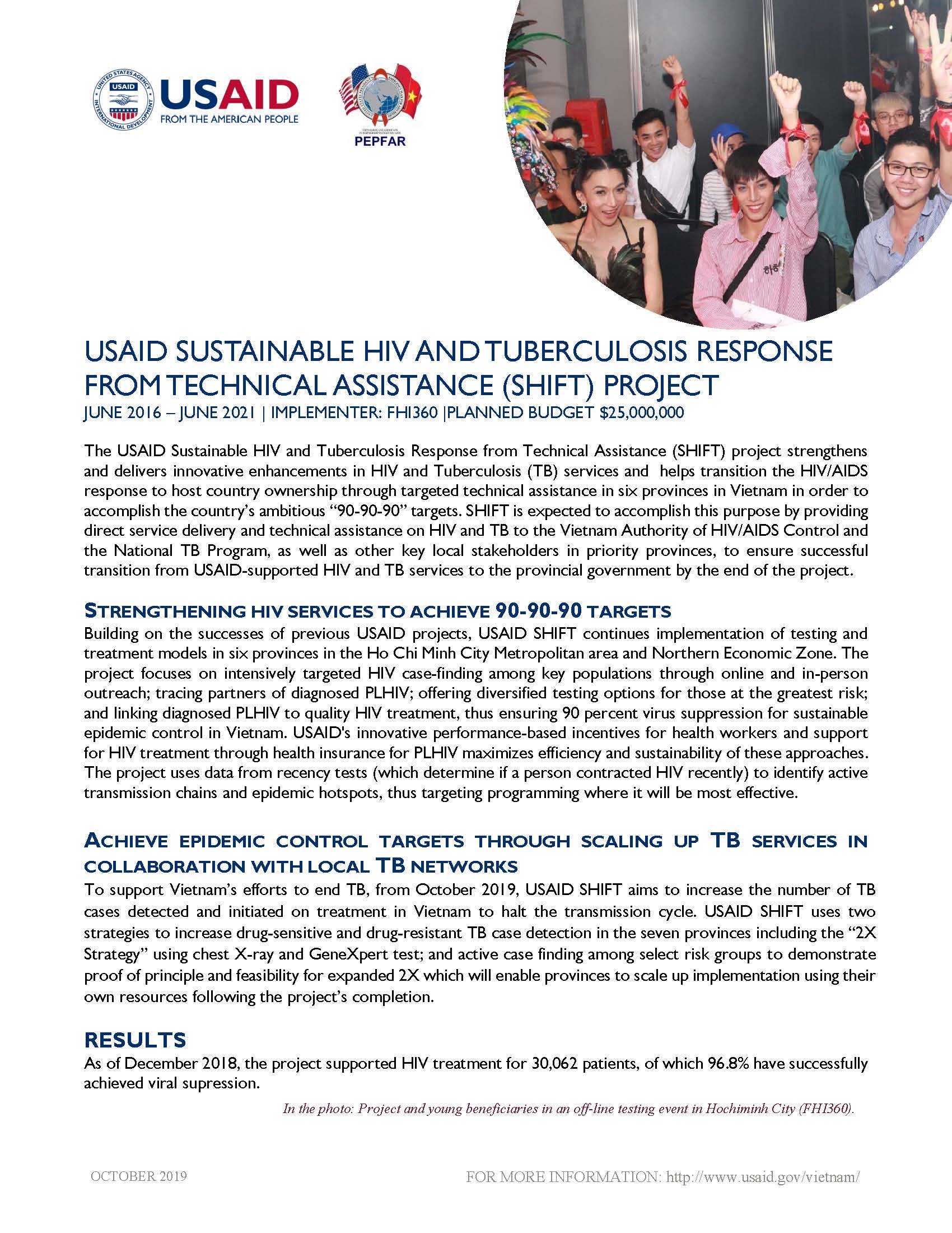 USAID Sustainable HIV and Tuberculosis Response from Technical Assistance (SHIFT) project