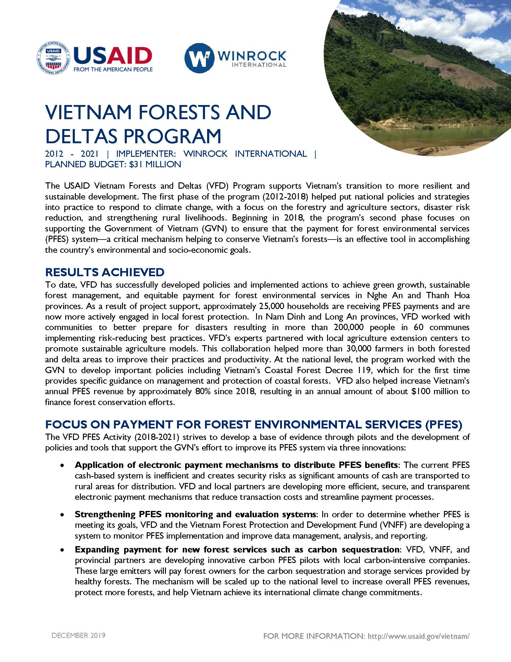 Vietnam Forests and Deltas Program