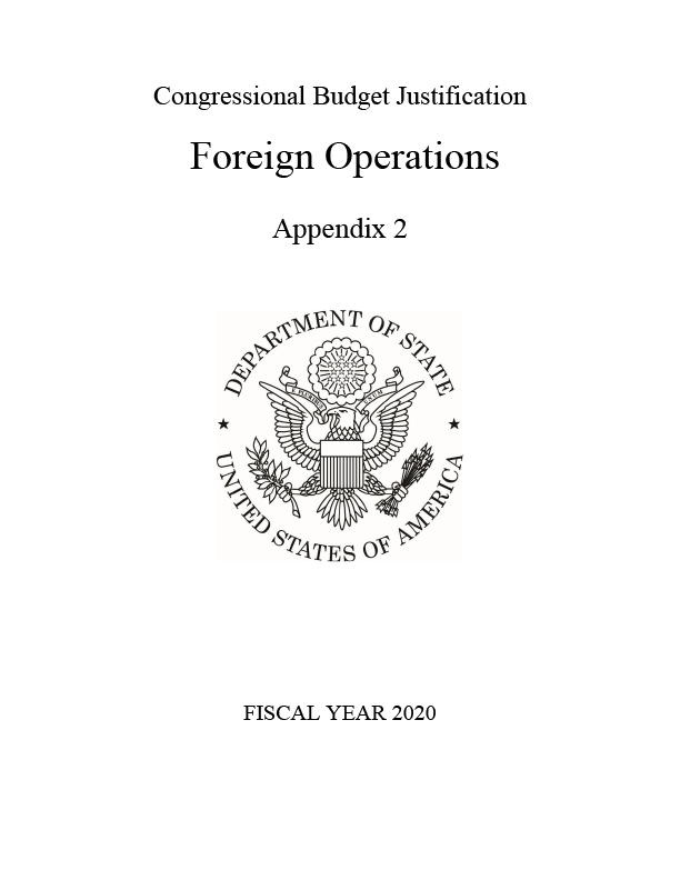 FY2020 Congressional Budget Justification - Appendix 2