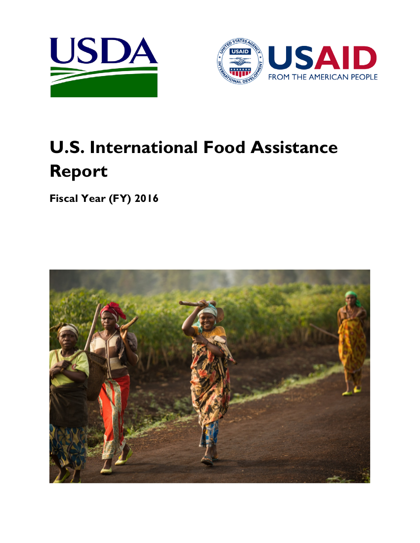 U.S. International Food Assistance Report - FY 2016