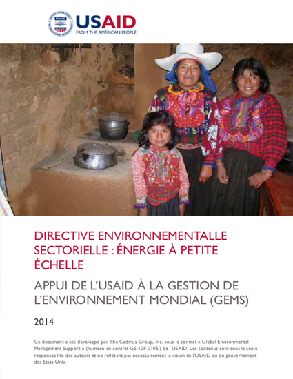 Sector Environmental Guideline: Energy (2014 - French)