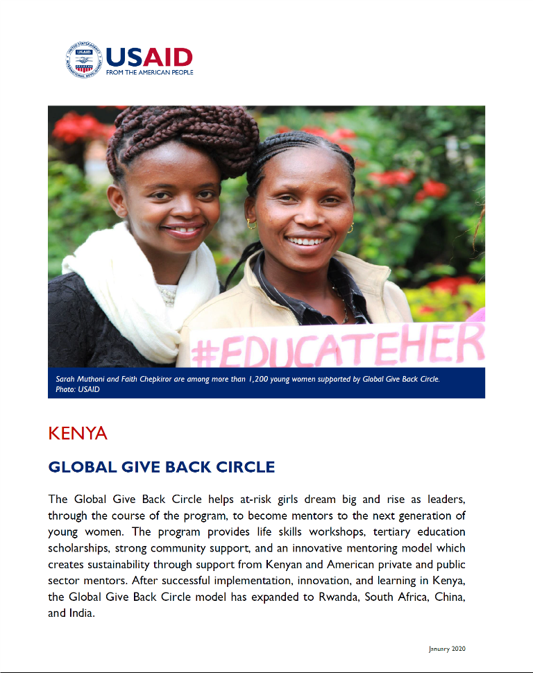 Global Give Back Circle fact sheet 