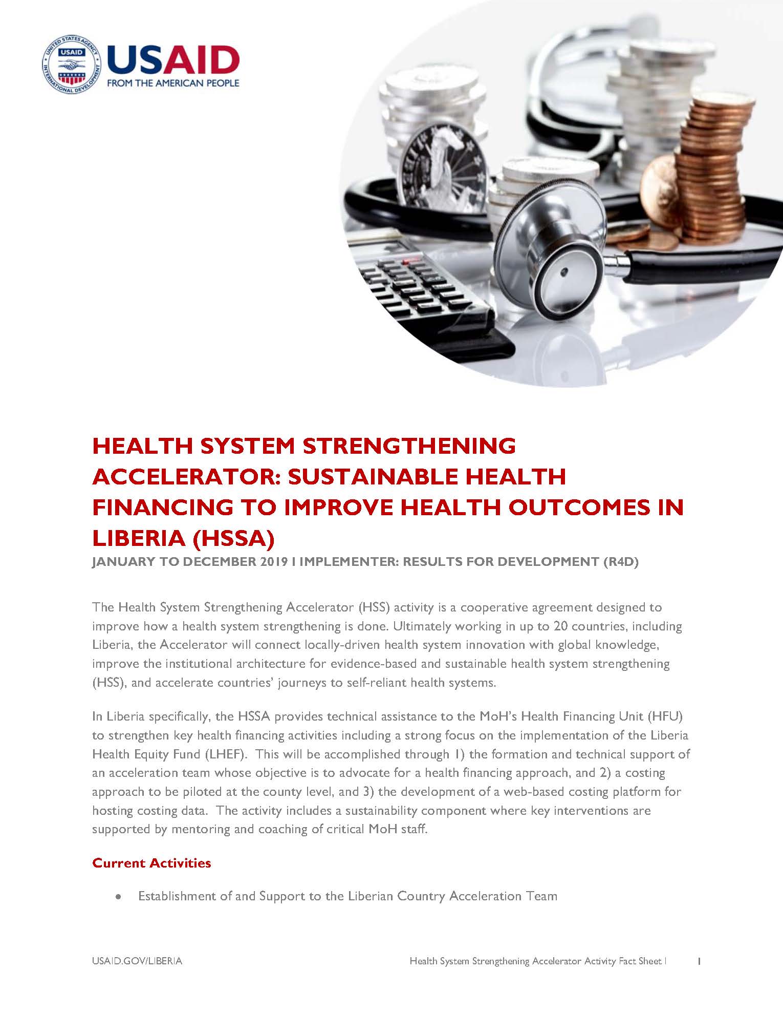 Health System Strengthening Accelerator Activity 