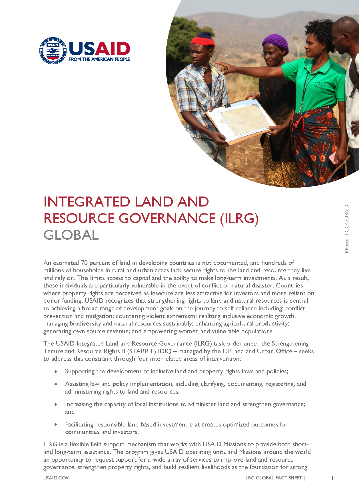 INTEGRATED LAND AND RESOURCE GOVERNANCE - GLOBAL - Fact Sheet