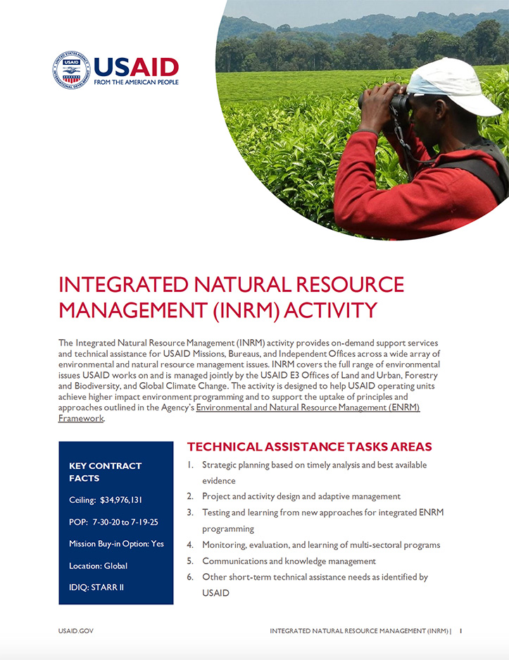 Integrated Natural Resource Management (INRM) activity