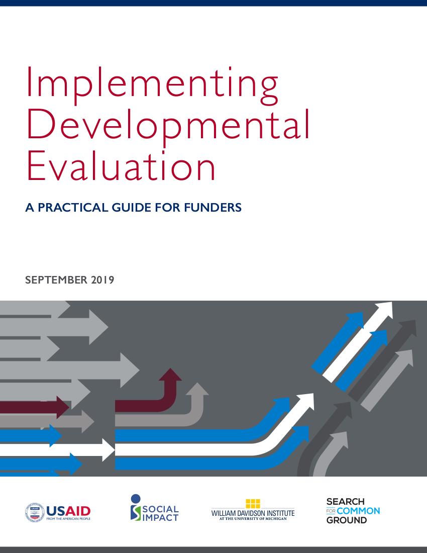 Implementing Developmental Evaluation: A Practical Guide for Funders
