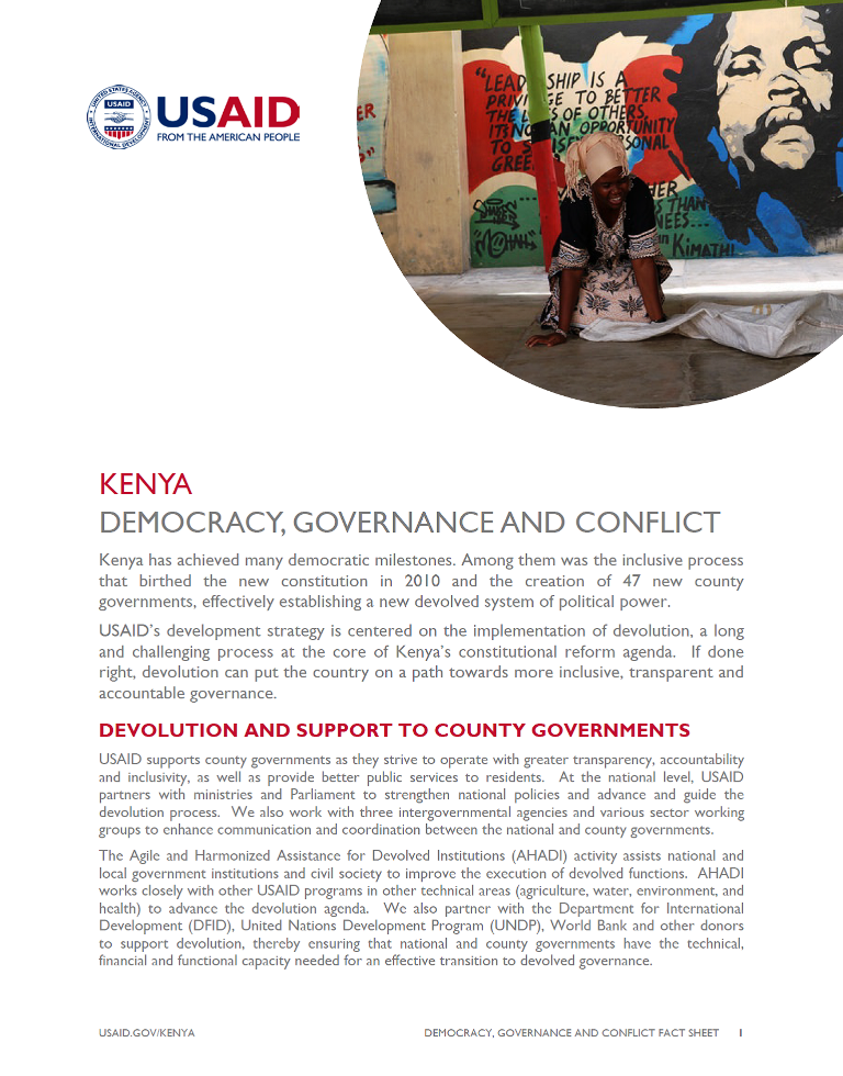 Democracy, Governance and Conflict Fact Sheet