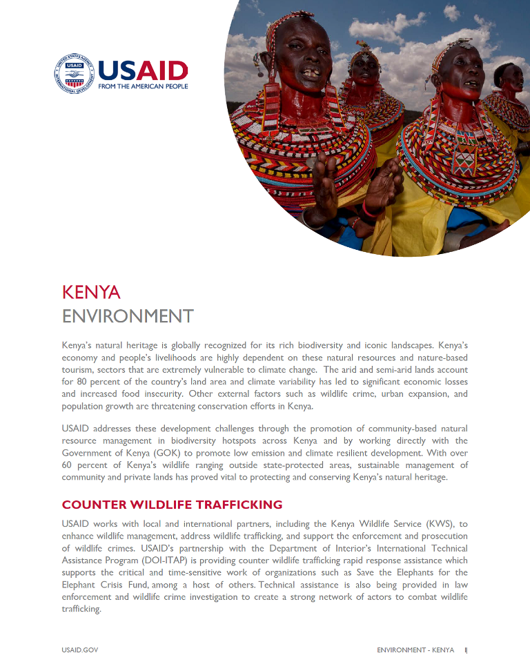 Kenya Environment and Natural Resources Fact Sheet