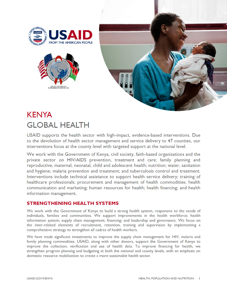 Kenya Global Health Fact Sheet