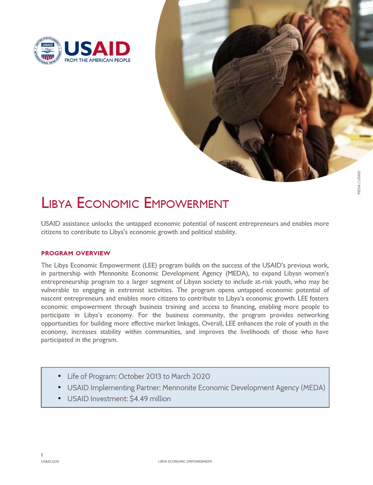 Libya Economic Empowerment (LEE) Factsheet
