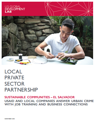 Local Private Sector Partnerships Case Study: Sustainable Communities-El Salvador