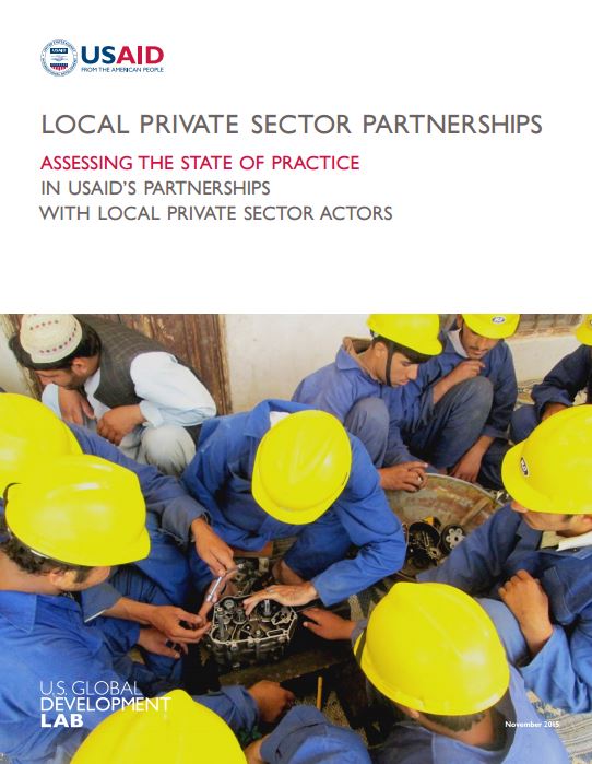 Local Private Sector Partnerships: Assessing the State of Practice 