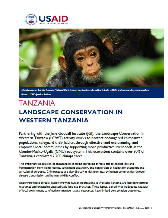 Landscape Conservation in Western Tanzania Fact Sheet
