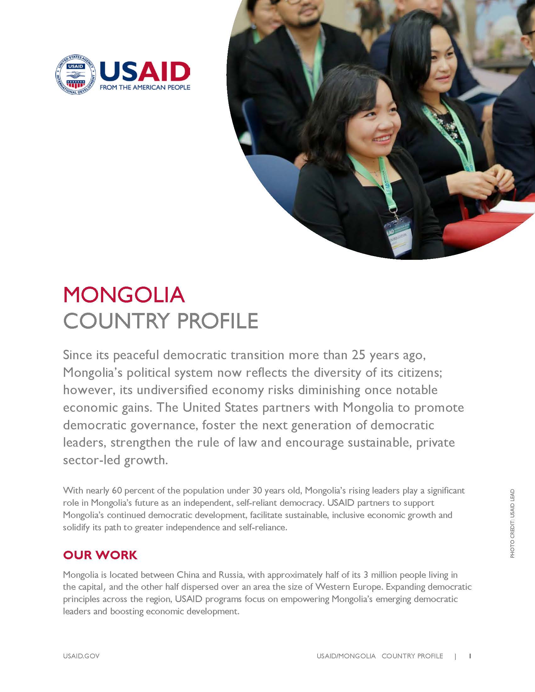 USAID Mongolia Country Profile [PDF]