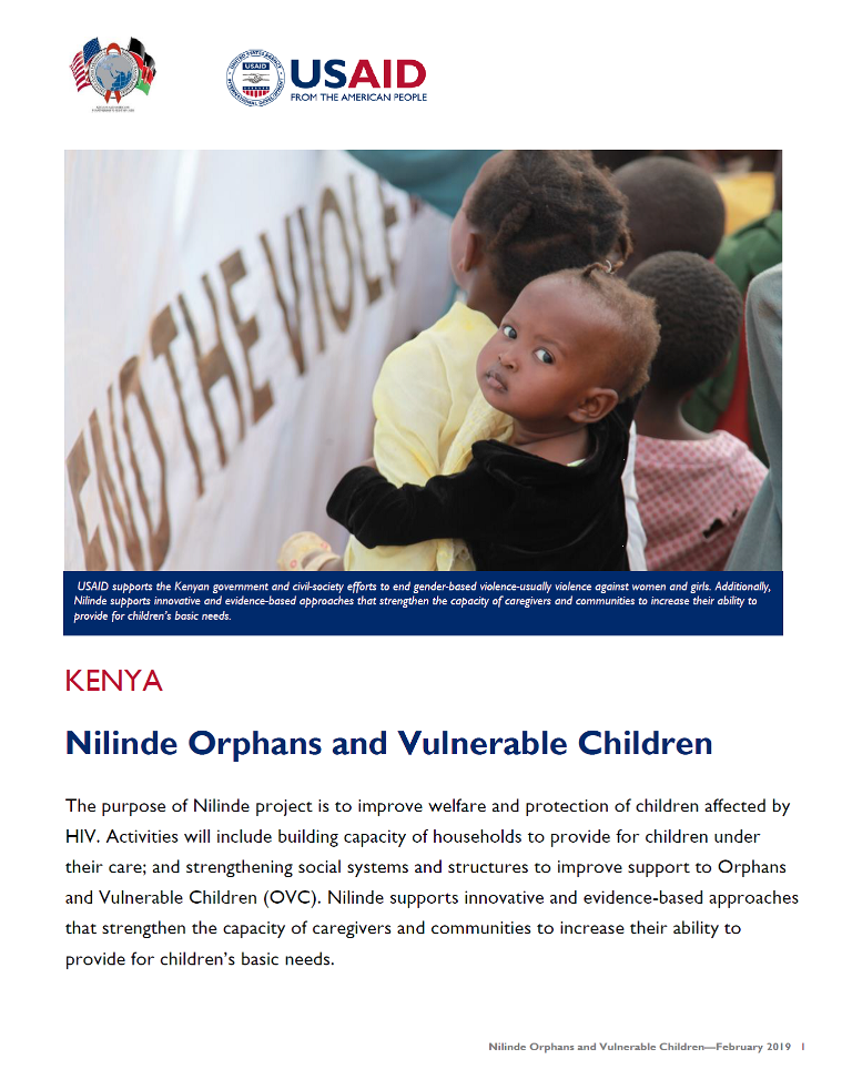 Nilinde Orphans and Vulnerable Children fact sheet