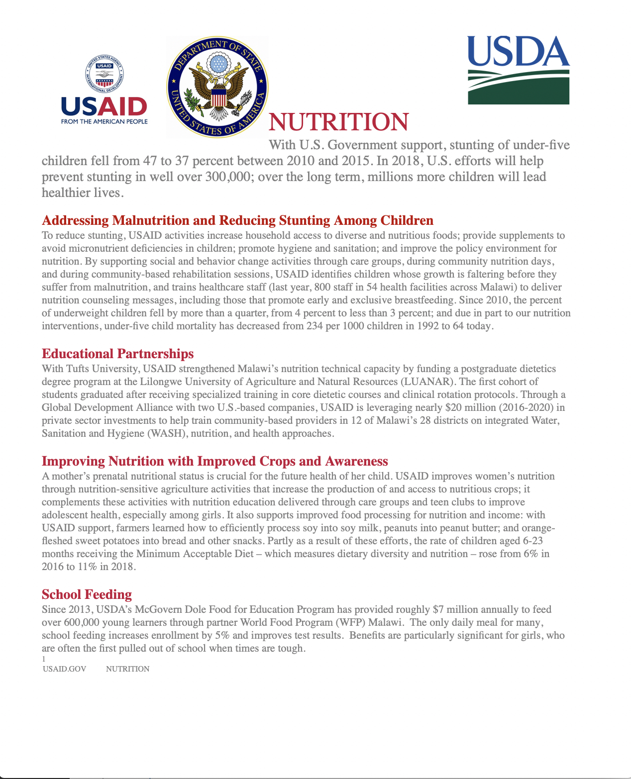 USG Malawi Nutrition