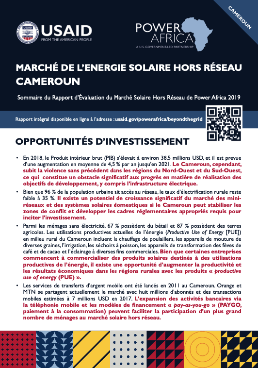 Power Africa: Market Assessment Brief Cameroon French