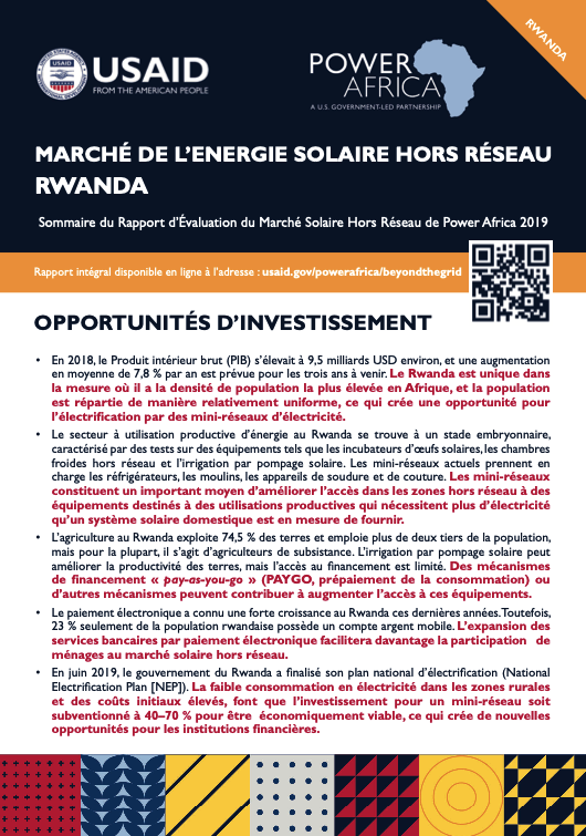 Power Africa: Market Assessment Brief Rwanda French
