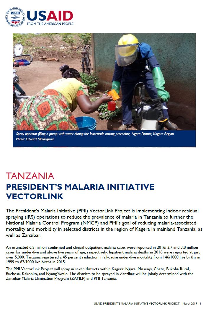 President's Malaria Initiative VectorLink - Fact Sheet