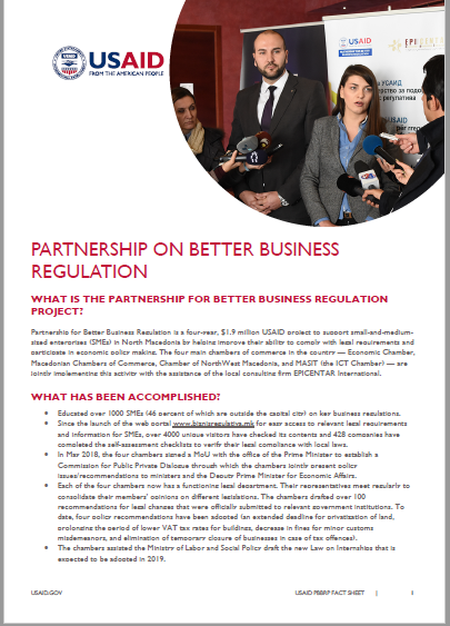 Download Partnership for Better Business Regulation Fact Sheet 