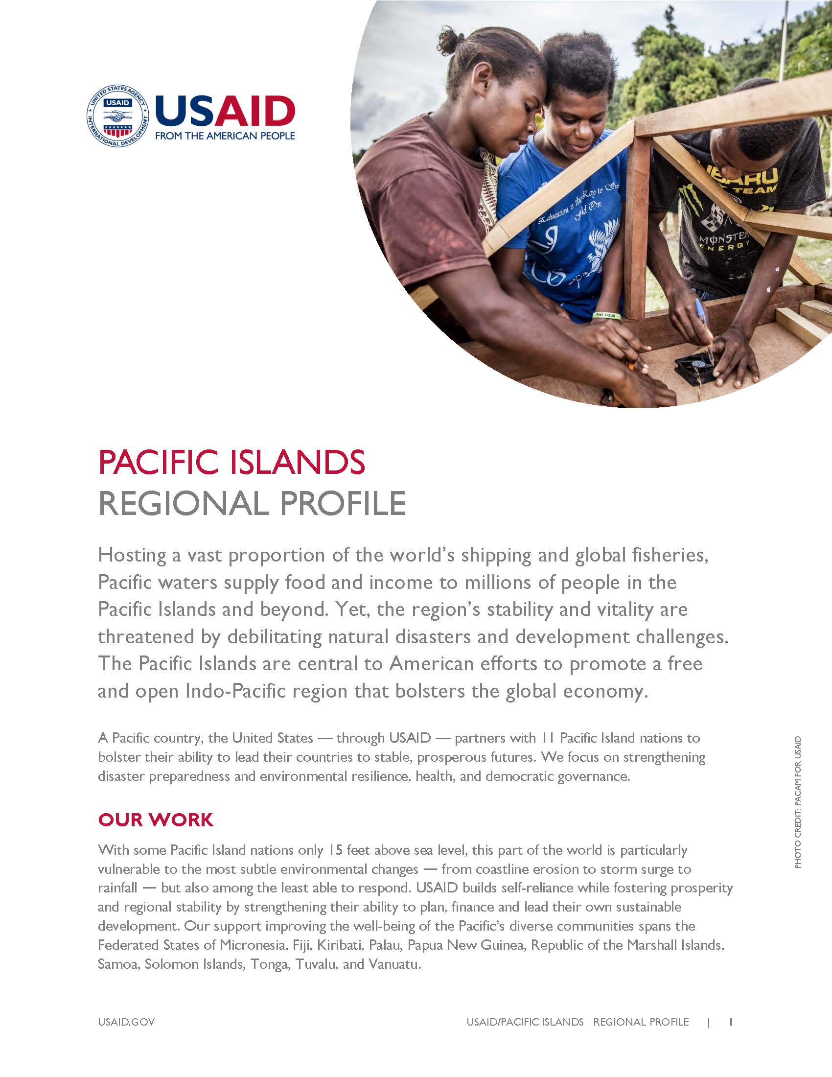 USAID Pacific Islands Regional Profile - Updated April 2020