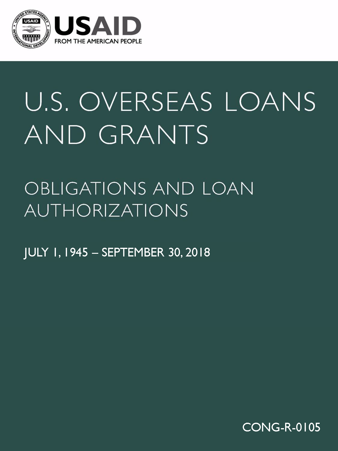 U.S. Overseas Loans and Grants (Greenbook) 2018