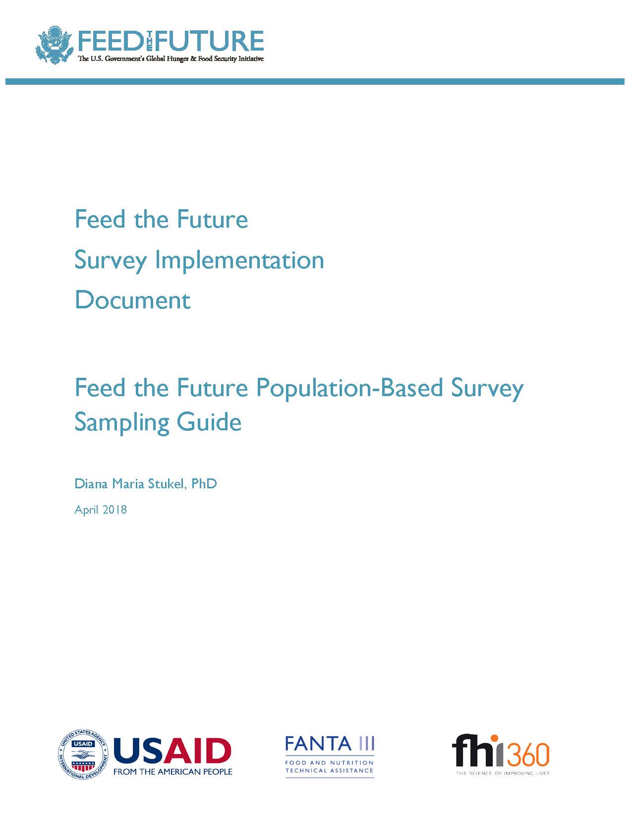 Feed the Future Population-Based Survey Sampling Guide