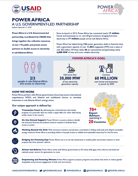 Power Africa Fact Sheet