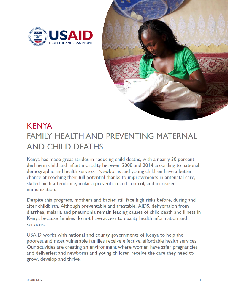 Preventing Maternal and Child Deaths fact sheet 2019