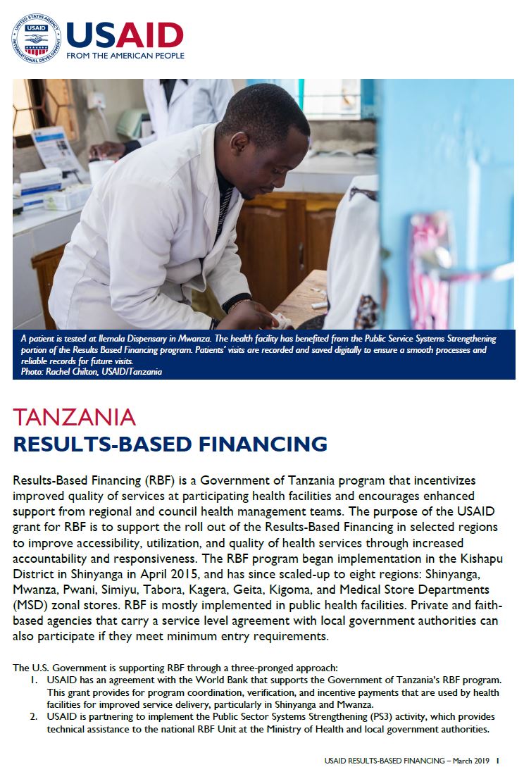 Results-Based Financing - Fact Sheet
