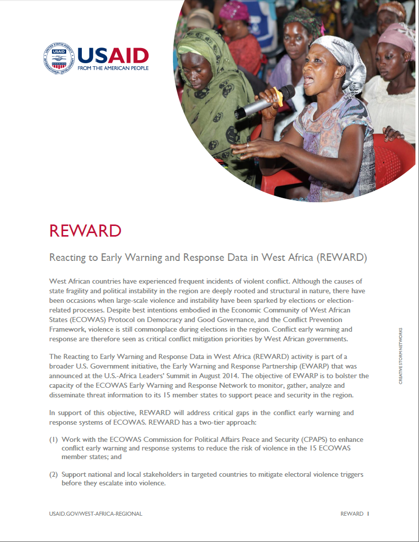 Fact Sheet on Reacting to Early Warning & Response Data in West Africa