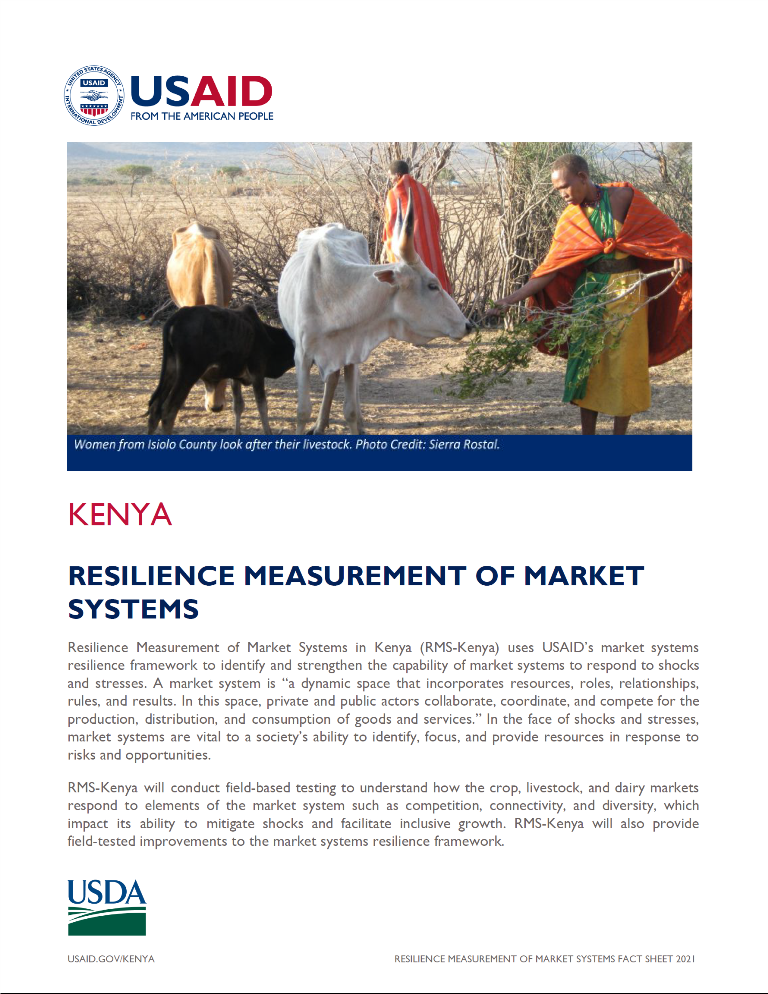 Resilience Measurement of Market Systems fact sheet