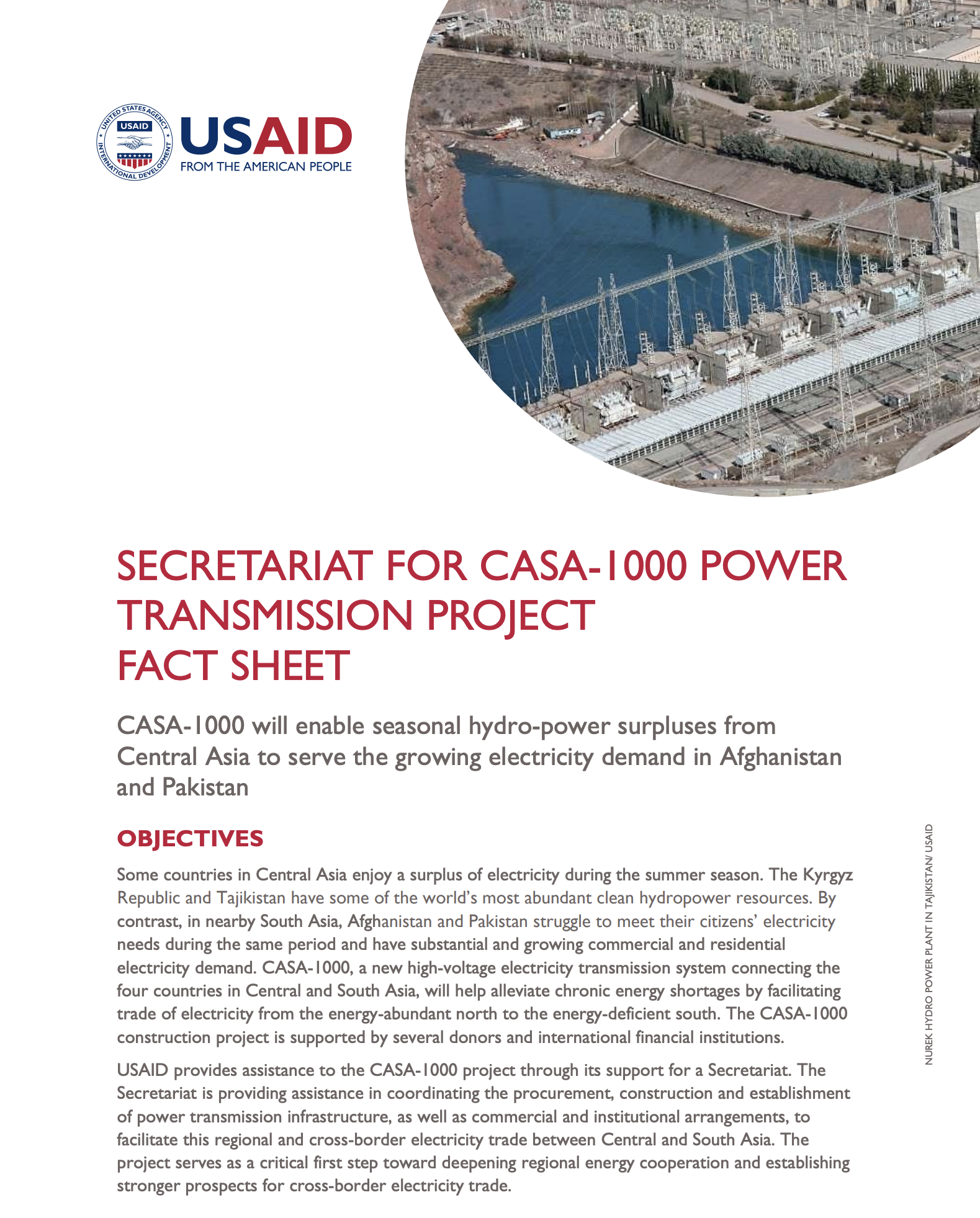 CASA-1000 Fact Sheet September 2020