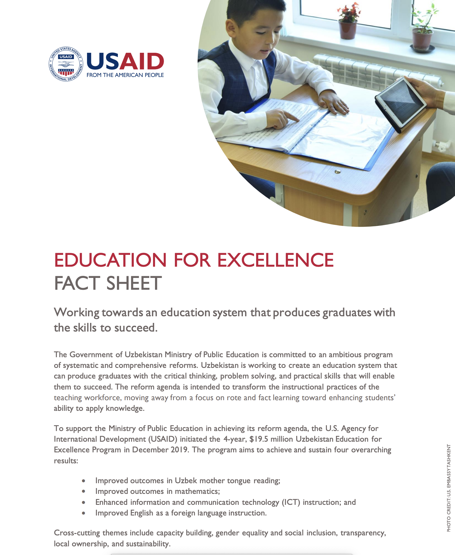 Education for Excellence Fact Sheet