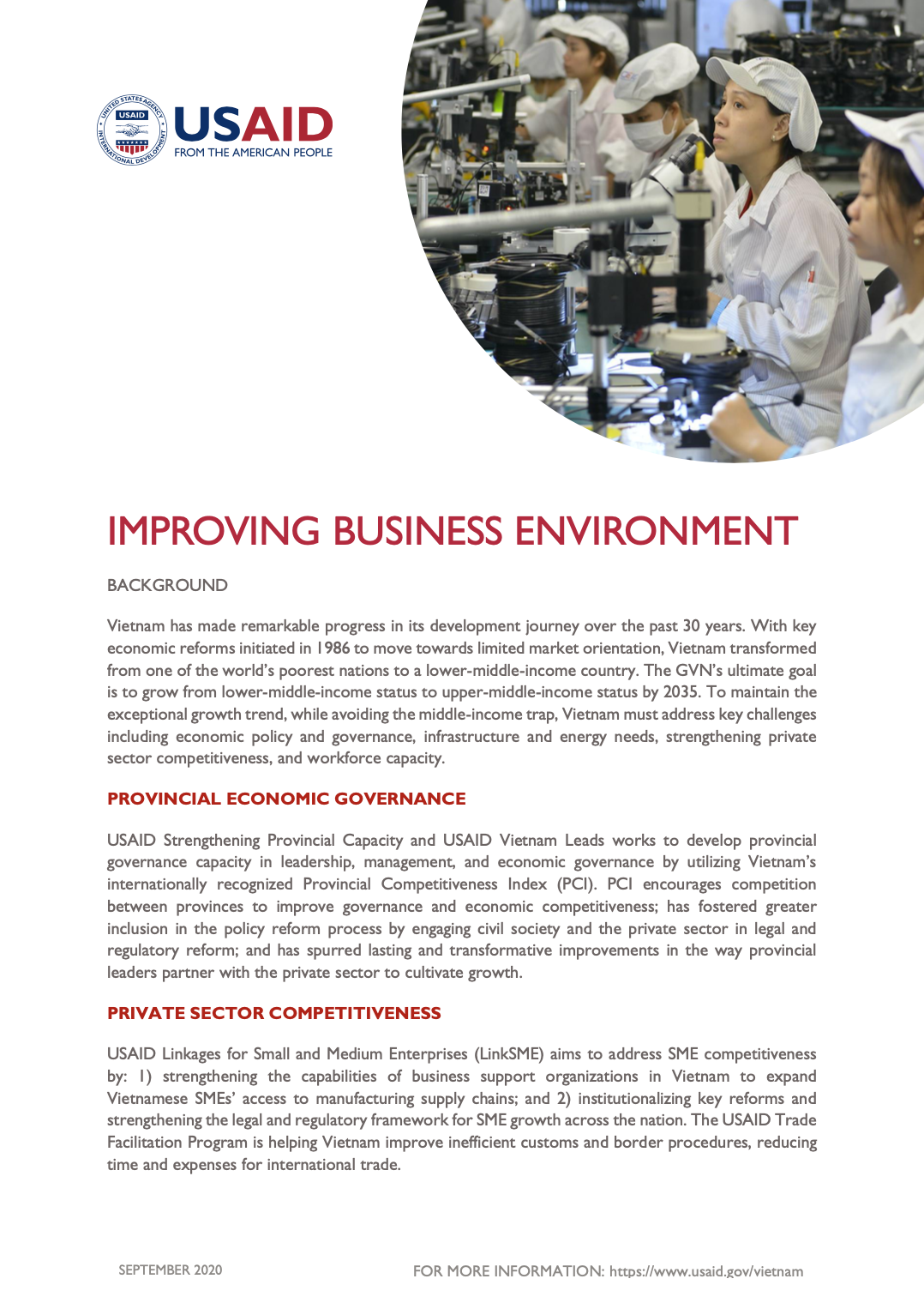 Fact Sheet: Improving Business Environment
