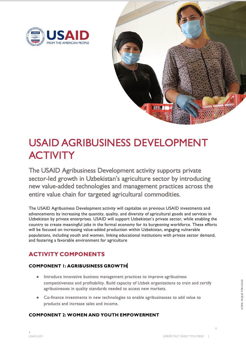 USAID Agribusiness Development Activity