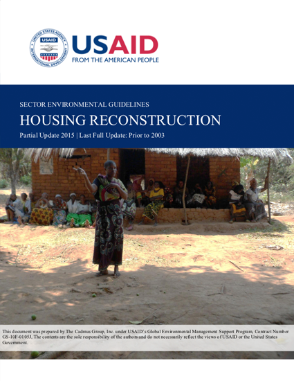 Sector Environmental Guideline: Housing (2015)