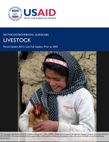 Sector Environmental Guideline: Livestock (2015)