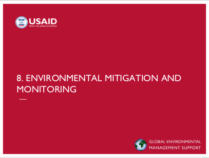 2-Day EC-ESDM Workshop - Session 8: Environmental Mitigation and Monitoring Presentation