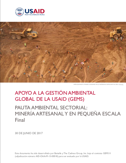 Sector Environmental Guideline: Artisanal and Small-Scale Mining (2017 - Spanish)